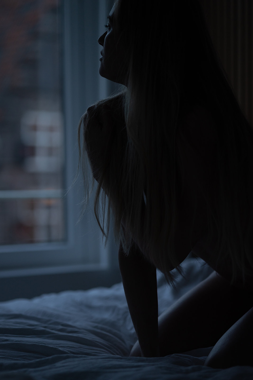 Silhouet portret uit de Beeldkracht sessie van Kim